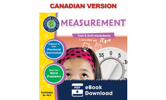 Measurement - Task & Drill Sheets Gr. PK-2 - Canadian Content