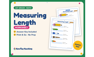 Measuring Length Worksheet – 1st Grade Measurement Practice