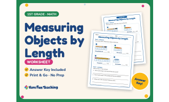 Measuring Objects by Length Worksheet – 1st Grade Measurement Practice