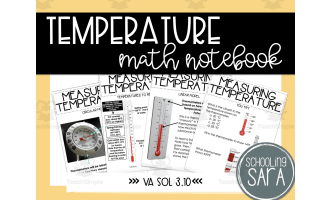Measuring Temperature Math Interactive Notebook (VA SOL 3.10)