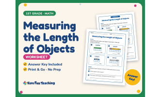 Measuring the Length of Objects Worksheet – 1st Grade Measurement