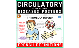 Medical Terminology French Posters Human Body Circulatory Disorders