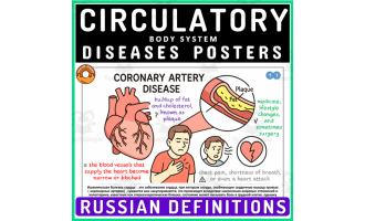 Medical Terminology Russian Posters Human Body Circulatory Disorders