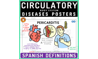 Medical Terminology Spanish Posters Human Body Circulatory Disorders