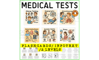 Medical Tests Exam Info Flash Cards Vocabulary Resource 2