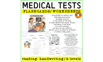 Medical Tests Exam Info Flash Cards Vocabulary Resource