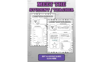 Meet the Student/Teacher (Editable in Google Slides)