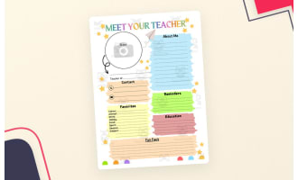 Meet the Teacher Template Editable Back to School