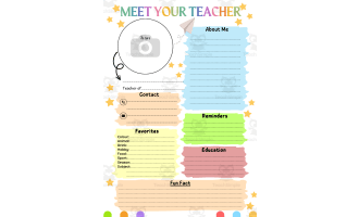 Meet the Teacher Template Editable Back to School