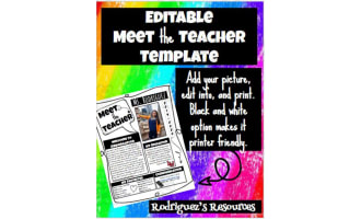 Meet the Teacher Template