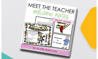 MEET THE TEACHER Welcome Notes For 5th Grade