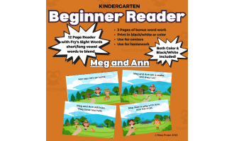 Meg and Ann Beginner Reader - Fry Sight Words