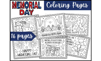 Memorial Day Coloring Pages for K-3 | May Coloring Sheets