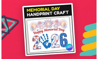 Memorial Day Handprint Art Craft | Patriotic Keepsake Remembrance day