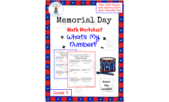Memorial Day Math Trivia Worksheet
