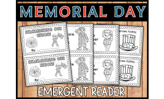 Memorial Day Mini-Book For Kindergarten | Emergent Readers Book