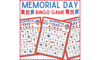 Memorial Day, Patriotic Bingo Game | Memorial Day No Prep Party Game