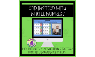 Mental Math Mystery Picture Reveal: "Add Instead" Subtraction Strategy