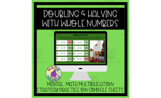 Mental Math Mystery Picture Reveal: "Doubling + Halving" Multiplication Strategy