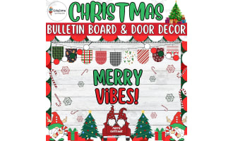 Merry vibes! Bulletin Board and Door Decor kit: Ideas for Christmas