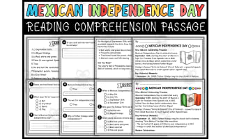 Mexican Independence Day Reading Comprehension Passage & Questions