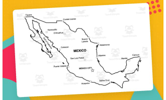 Mexico Map Resources – 12 Printable Map Sheets