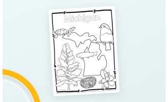 Michigan State Symbols – Clip Art Set