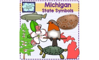 Michigan State Symbols – Clip Art Set