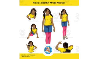 Middle School African American Boy With Backpack Clipart by Teach Simple