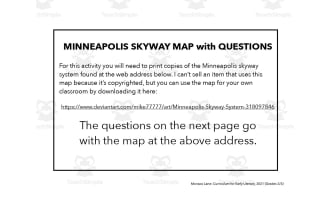 Minneapolis Skyway Map Comprehension Worksheet