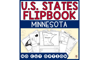 Minnesota State Flipbook (Capital, Bird, Flower, Flag, Animal)