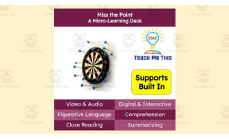 Miss the Point | Figurative Language Activity | Micro-Learning Deck