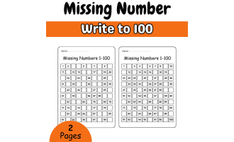 missing numbers 1-100 worksheets for kindergarten