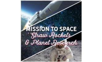 Mission to Space Rocket Straws Project