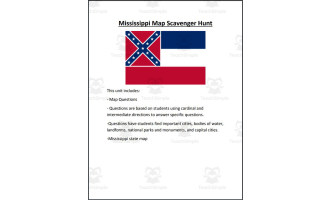 Mississippi Map Scavenger Hunt