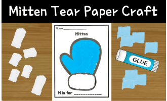Mitten Tear Paper Craft