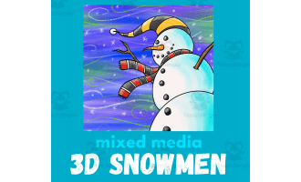 Mixed Media 3D Snowmen