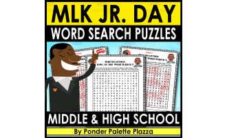 Mlk Day Jr. Wordsearch Puzzles + Answers
