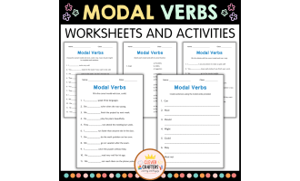 Modal Verbs Grammar Activities Worksheets for Grade 1, 2, 3