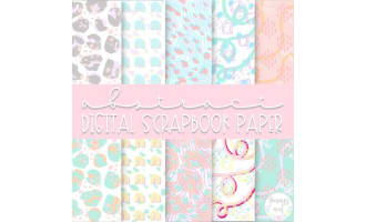 Modern Abstract Digital Scrapbook Paper