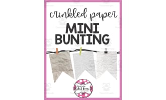 Modern Farmhouse Crinkled Paper Mini Bunting