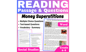 Money Superstitions: Social Studies Reading Passage. (Word)