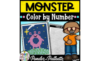Monster Color by Number - Keep' em Busy Activity