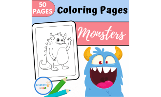Monster Coloring Pages, Fun Activities for Kids