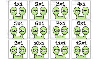 Monster Multiplication Colored Cards x1