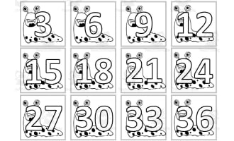 Monster Multiplication Custom Craft Cards x3