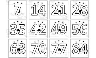 Monster Multiplication Custom Craft Cards x8
