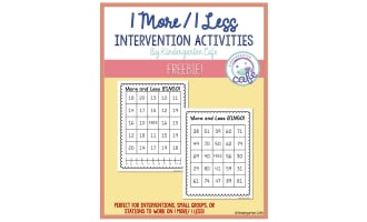 More and Less Bingo Game-Boards | Math Intervention Activity