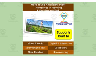 More Young Americans Farming | Interactive Science Lesson | Micro-Learning Deck