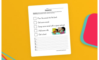 Morning Routine Sequence Worksheet – Grade 1
